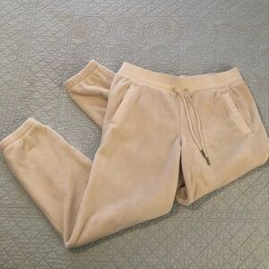 Athleta Velour off white joggers. Women’s size medium.